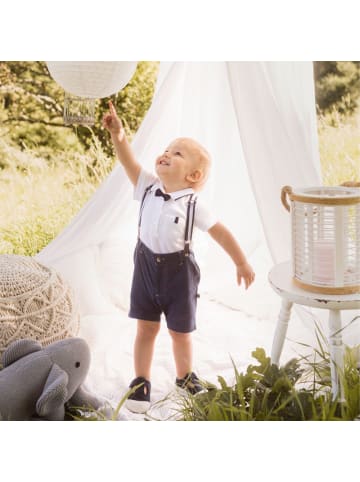 Jacky Body Kurzarm Classic abnehmbare Fliege - in weiss