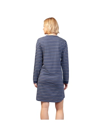 hajo Single-Jersey Nachthemd in dunkelblau meliert