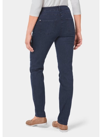 GOLDNER Super-Stretch-Jeans in dunkelblau