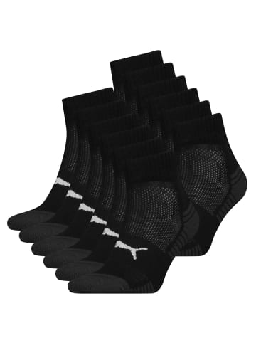 Puma Bodywear Quarter Socken 12 Paar in Schwarz