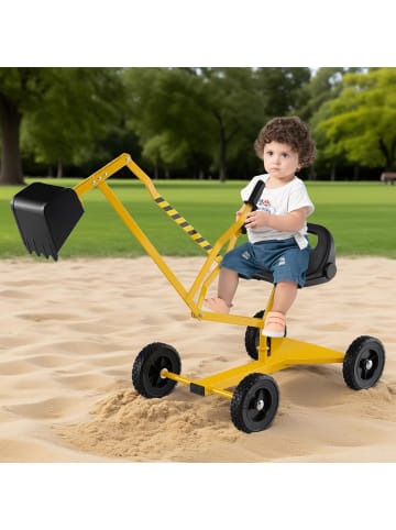 COSTWAY Sitzbagger 360° drehbar in Gelb