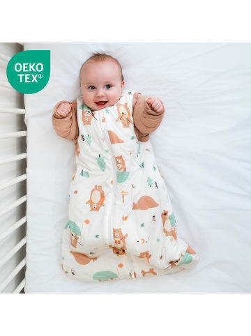 Schlummersack Babyschlafsack, 2.5 TOG in Beige-Weiß