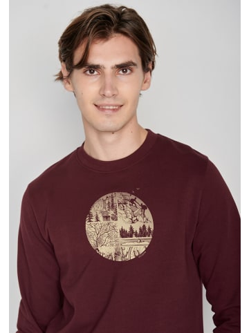 GreenBomb Sweatshirt Nature Mountain Circle in Samt Regen