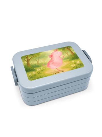 Mr. & Mrs. Panda Bento Box Axolotl Tanzen Design ohne Spruch in Blau Pastell