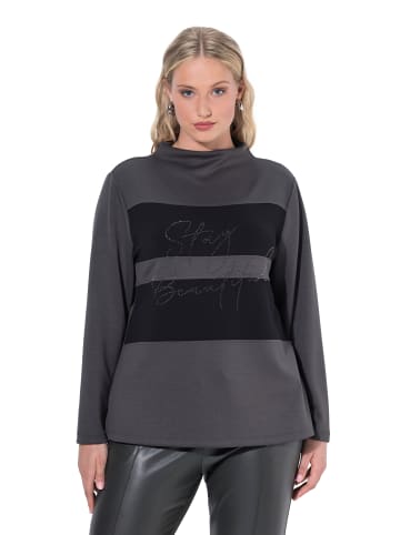 Ulla Popken Sweatshirt in khakigrau