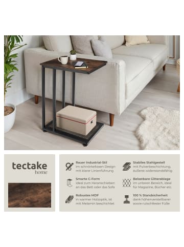 tectake Ablagetisch, 48 x 35 x 66 cm, Industrial Style, Holz und Stahl