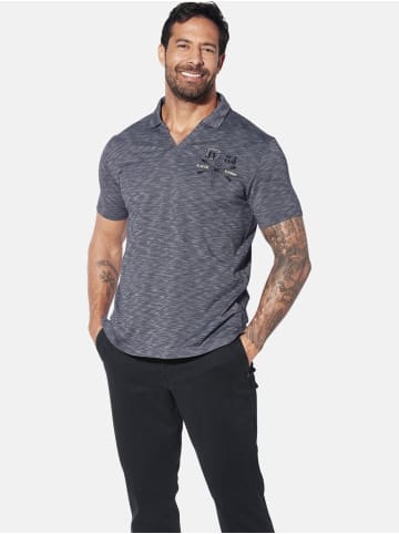 Jan Vanderstorm Poloshirt GISTUR in dunkelblau melange
