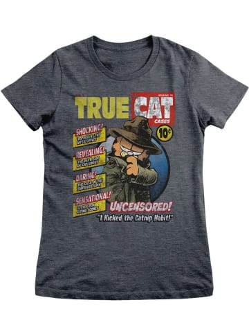 Garfield Shirt "True Cat Cases Cover Girly Tee" in Grau