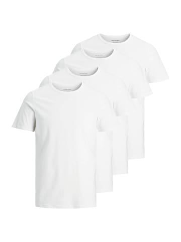 Jack & Jones T-Shirt 4er Pack in Weiß