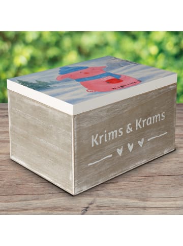 Mr. & Mrs. Panda Box Schweinchen Glühwein Design ohne Spruch in Weiß