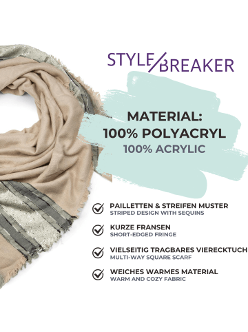 styleBREAKER Halstuch in Beige