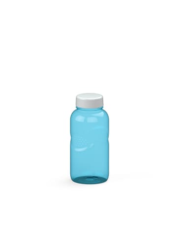 elasto Trinkflasche Carve "Refresh" in transparent-blau/weiß - 500 ml
