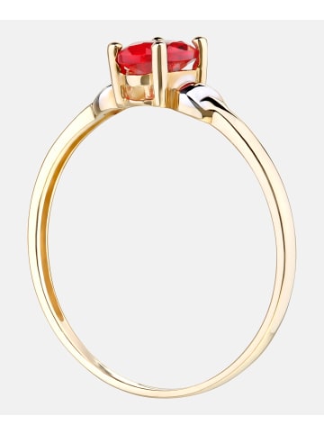 Diamant L'éternel Ring aus 375 Gelbgold mit Zirkonia mit Rubin