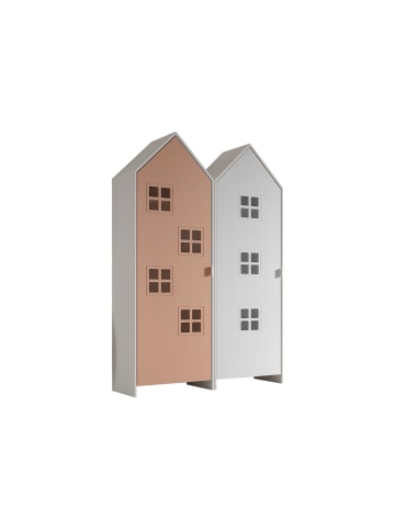 58 aufm Kessel REGALSCHRANK Set Kania 115x37x171 MDF Weiß /Bunt