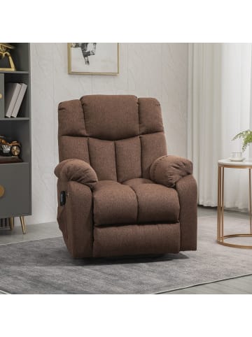 HOMCOM Fernsehsessel mit Aufstehhilfe-92L x 95B x 107H cm-Braun