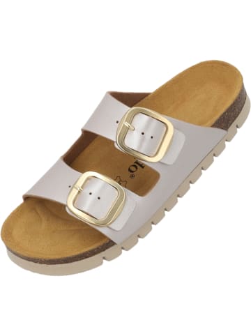 Palado Pantoletten Korfu MP Metallic in Beige