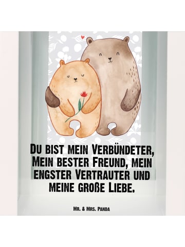 Mr. & Mrs. Panda Kerzenständer Bären Liebe mit Spruch in Transparent