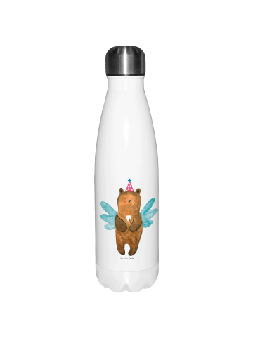 Mr. & Mrs. Panda Trinkflasche Bär Zahnfee ohne Spruch in Weiß