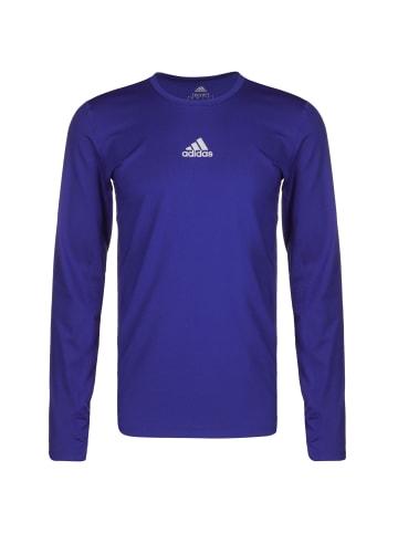 adidas Performance Longsleeve Techfit in blau / weiß