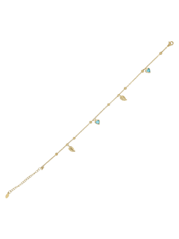 Adeliás Damen Anhänger aus Edelstahl mit Perle in gold