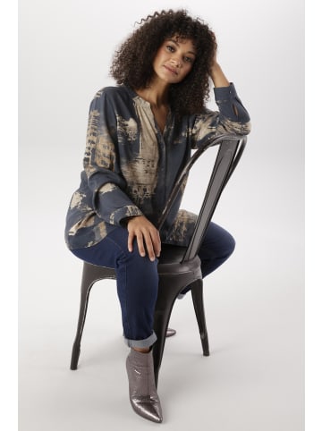 Aniston PLUS Longbluse in grau-bedruckt