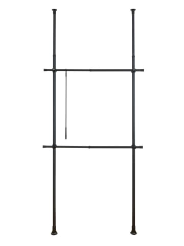 Wenko Teleskop-Garderobensystem Herkules Basic Schwarz in Schwarz