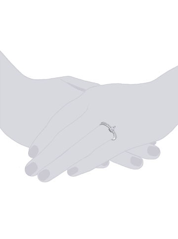 Trilani Ring aus Sterling Silber mit Zirkonia in silber