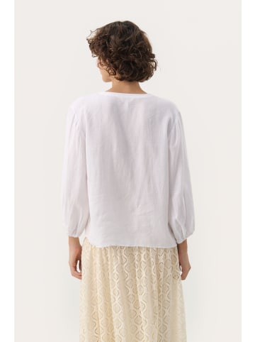 PART TWO Langarm-Bluse NyaraPW Gerade Passform in Bright White