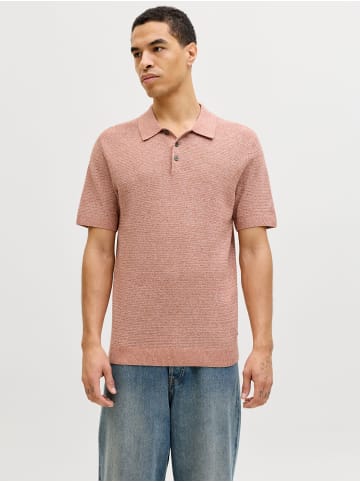Jack & Jones Gestricktes Polo in Amber Brown