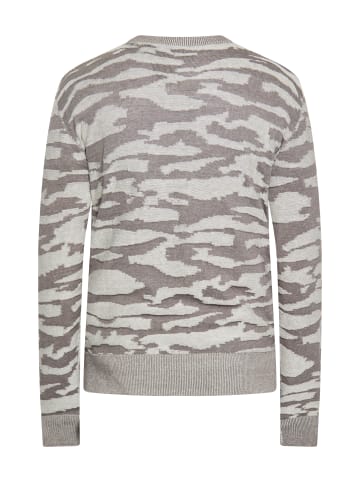 TUFFSKULL Pullover in WOLLWEISS GRAU MELANGE