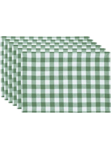 REDBEST Baumwolle Tischset 6er-Pack Nashville in grün