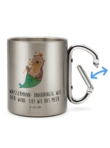 Mr. & Mrs. Panda Tasse Wassermann Astrologie mit Spruch in Silber