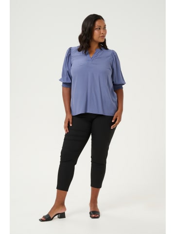 KAFFE curve Langarm-Bluse KCveri in Blue Indigo