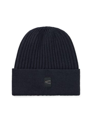 Camel Active Strickmütze aus Baumwollmix in Navyblau