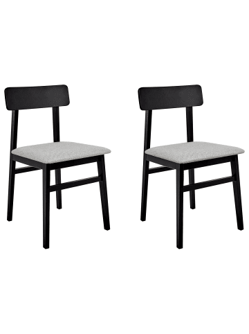 Beliani 2er-Set Esszimmerstuhl STACY in Schwarz/Grau