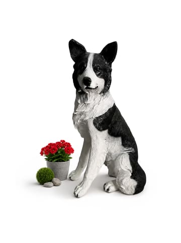 relaxdays Gartendeko Figur Hund XXL "Collie" - (B)34.5 x (H)68 x (T)43 cm