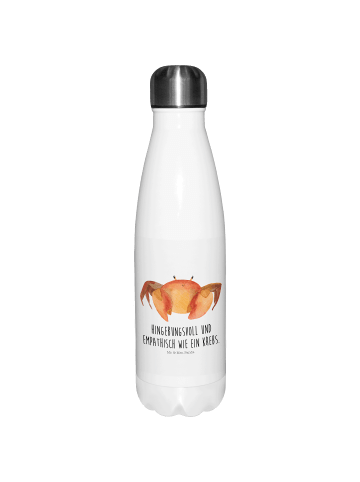 Mr. & Mrs. Panda Thermosflasche Sternzeichen Krebs mit Spruch in Weiß