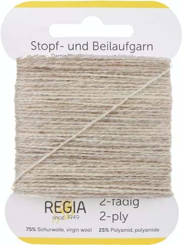 Regia Handstrickgarne 2-fädig Uni, 5g in Leinen Meliert