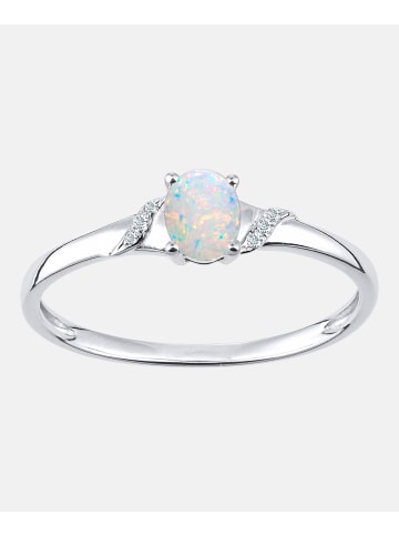 Diamant L'éternel Verlobungsring aus 375 Weißgold mit Diamant mit Opal