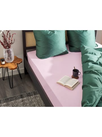 Beliani Bettlaken JANBU in Rosa - (W) 200 x (H) 30 x (L) 200 cm