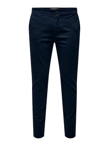 Only&Sons Feine Chino Hose Slim Fit Twill Denim Stoffhose ONSMARK in Blau-2