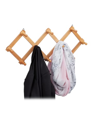 relaxdays 4 x Wandgarderobe in Natur