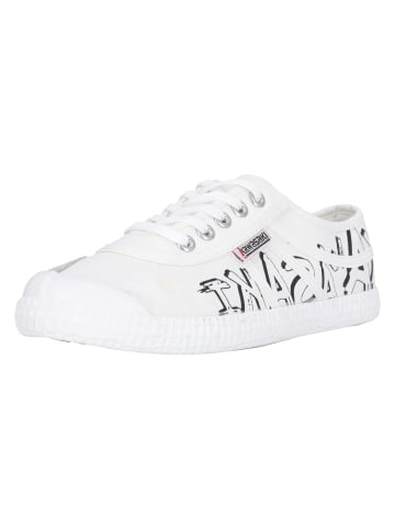 Kawasaki Canvas sneakers Graffiti in 1002 White