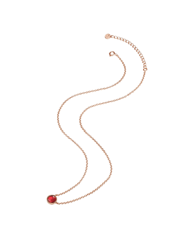 Glanzstücke München Halskette Sterling Silber Granat in roségold
