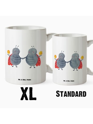 Mr. & Mrs. Panda Haferl Sternzeichen Zwilling ohne Spruch in Weiß