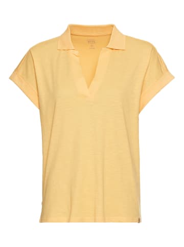 Camel Active Kurzarmshirt mit Polokragen in Orange