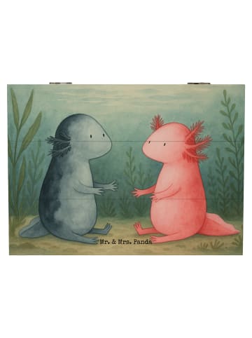 Mr. & Mrs. Panda Geschenkbox Axolotl Liebe Design ohne Spruch in Weiß