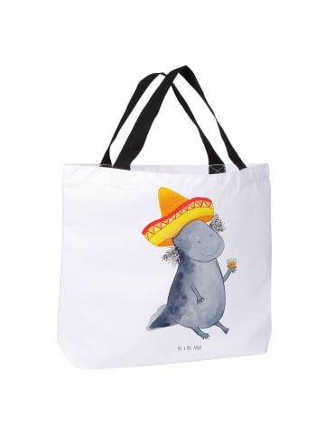 Mr. & Mrs. Panda Shopper Axolotl Tequila ohne Spruch in Weiß