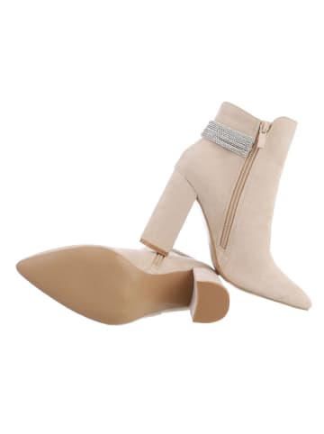 Ital-Design Stiefelette in Beige