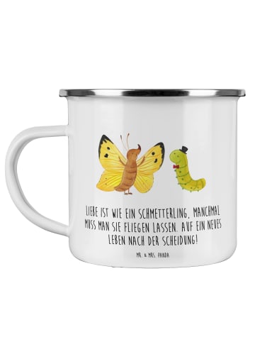 Mr. & Mrs. Panda Kaffeepott Scheidung Neuanfang mit Spruch in Weiß